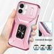 thumbnail image 5 of Funda para GANGXUN iPhone 16 Plus - Soporte metálico, Función magnética, Rosa, 5 of 5