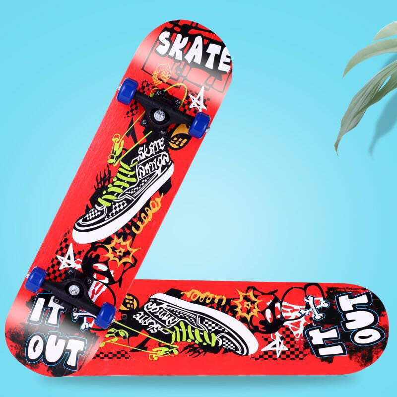 Cruiser Skateboards Decks Skateboards For Boys 7-10 Year Olds Beginers Girls Complete Skateboard 31 Inch Longboard 8 Layers Maple Double Kick Concave Standard And Tricks Skateboards Color : A
