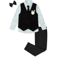 thumbnail image 2 of SANMIO Toddler Boy Suits Dress Clothes Formal Slim Fit Suit Set 6 Piece Tuxedo Gentleman Wedding Outfit Dresswear Vest Set, 2 of 7