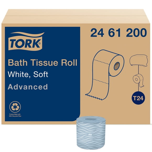 Papel higiénico Tork Advanced de 2 capas, 80 rollos x 500 hojas
