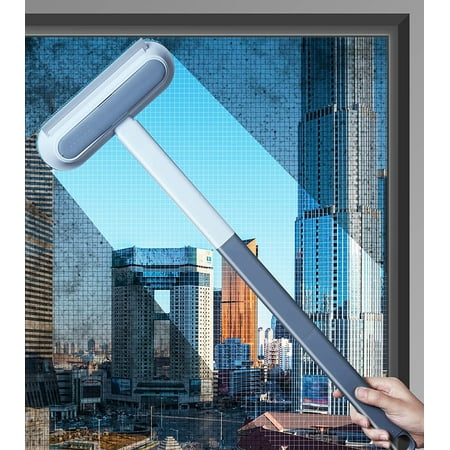 

Window Screen Cleaner Brush 4 in 1 Mesh Screen Cleaning Brush Mini Squeegee for Window Cleaning Wet and Dry Dual-Use Magic Window Cleaning Brush for Screen Sofa Wall Cleaning