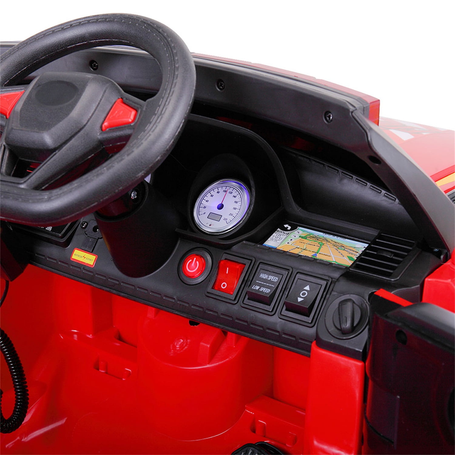 CIPACHO Electric Cars Toy for Kids, 12V Power Ride On Police Cars, Fire Truck for Children Child with Remote Control, Music, Red