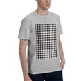 thumbnail image 2 of Bingfone Houndstooth Black And White Men'S Loose Fit Short-Sleeve Pocket T-Shirt, 2 of 7