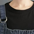 thumbnail image 5 of asdoklhq Jumper Dress for Womens Dress Women's Suspender Long Skirt Loose and Slim Denim Strap Skirt Large Hem Dress Sleeveless Square Neck Calf Dress Blue XL, 5 of 9