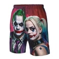 thumbnail image 5 of Film Harley Quinn Joker Men's Beach Shorts Swim Trunks Casual Quick Dry Board Shorts Swimwear with Mesh Lined and Pockets, 5 of 8