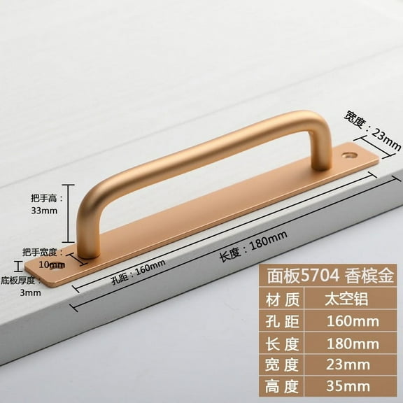 HEMOTON 2pcs Heavy Duty Barn Door Pull Handle Sliding Aluminium Alloy Gate Door Handles for Household Gates