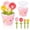 Pink, variant on Flower Measuring Spoons Set in Pot - Ceramic Baking Measuring Spoons with Holder & Towel for Dry & Wet Ingredients - Cute Flower Figurine - Dishwasher Safe - 1 Tbsp, 1/2 Tsp, 1/4 Tsp - Unique Gift