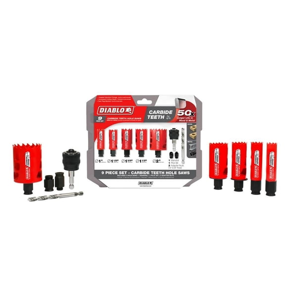 Juego de sierras perforadoras Diablo DHS09SGPCT con 9 dientes de carburo