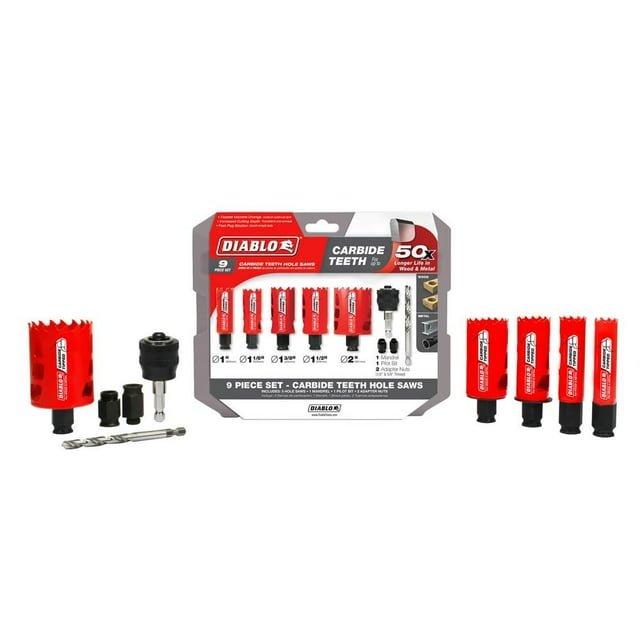 Juego de sierras perforadoras Diablo DHS09SGPCT con 9 dientes de carburo
