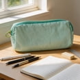 thumbnail image 7 of Lksixu Simple Pencil Pouch, Large Capacity Solid Color Pencil Case with Color-Blocking Zipper, Aesthetic Stationery Organizer, Lightweight & Spacious Pencil Bag, Portable Travel Makeup Bag, 7 of 7
