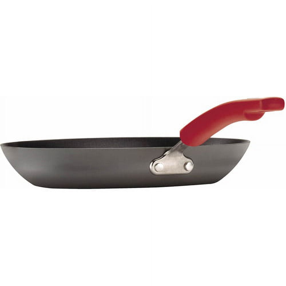 Rachael Ray 12.5" Hard Anodized Non-Stick Frying Pan/Fry Pan/Skillet with Red Handle