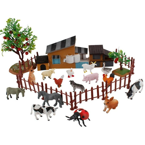 Lun Kids Barn Set Farm World Large Toy And Animals Toys Figures Playset With House Fence 21pcs For Toddlers Ages Lun Kids Barn Set Farm World Large, Toy Barn With Farm Animals