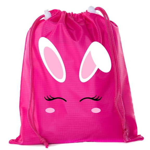 Mini Easter Basket Bags, Bulk Drawstring Cinch Sacks, Mini Easter Bunny Bags - Bunny Face