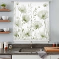 thumbnail image 5 of Sage Green Spring Floral Sheer Curtains 45 Inches Long, Summer Botanical Watercolor Vintage Light Filering Curtains, Breathable Simi Curtain Privacy Drapes for Kitchen Bathroom Small Window Treatment, 5 of 9
