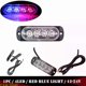 thumbnail image 3 of 4 Pcs 4-Led Amber Flash Flashing Recovery Strobe Car Emergency Signal Led Orange Grill Breakdown Light Fog Light Beacon, 3 of 5