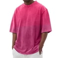 thumbnail image 2 of Oversized Tshirts for Men 2026 Summer Short Sleeve Crewneck Casual Gradient Color Vintage Washed T Shirts, 2 of 5