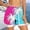 D_ Hot Pink, variant on Womens Metallic Sheen Casual Shorts, Loose Relaxed Fit with Elastic Waist and Stylish Bow Tie Detail Gold S