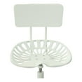 thumbnail image 1 of Carolina Classics August Tractor Seat Stool with Back in White, 1 of 9