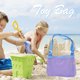 thumbnail image 3 of Bolso de playa de malla Bolso de mano estilo Ins lindo Bolso de recolección para exteriores (azul púrpura), 3 of 8