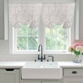 thumbnail image 4 of Grey Branches Balloon Curtains for Living Room/French Door, Vintage Art Farmhouse Tie Up Curtains 63 Inch Length Energy Saving Kitchen Curtains Shades for Windows 42"x63", 4 of 8