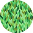 thumbnail image 1 of Ahgly Company Machine Washable Indoor Round Transitional Emerald Green Area Rugs, 5' Round, 1 of 7