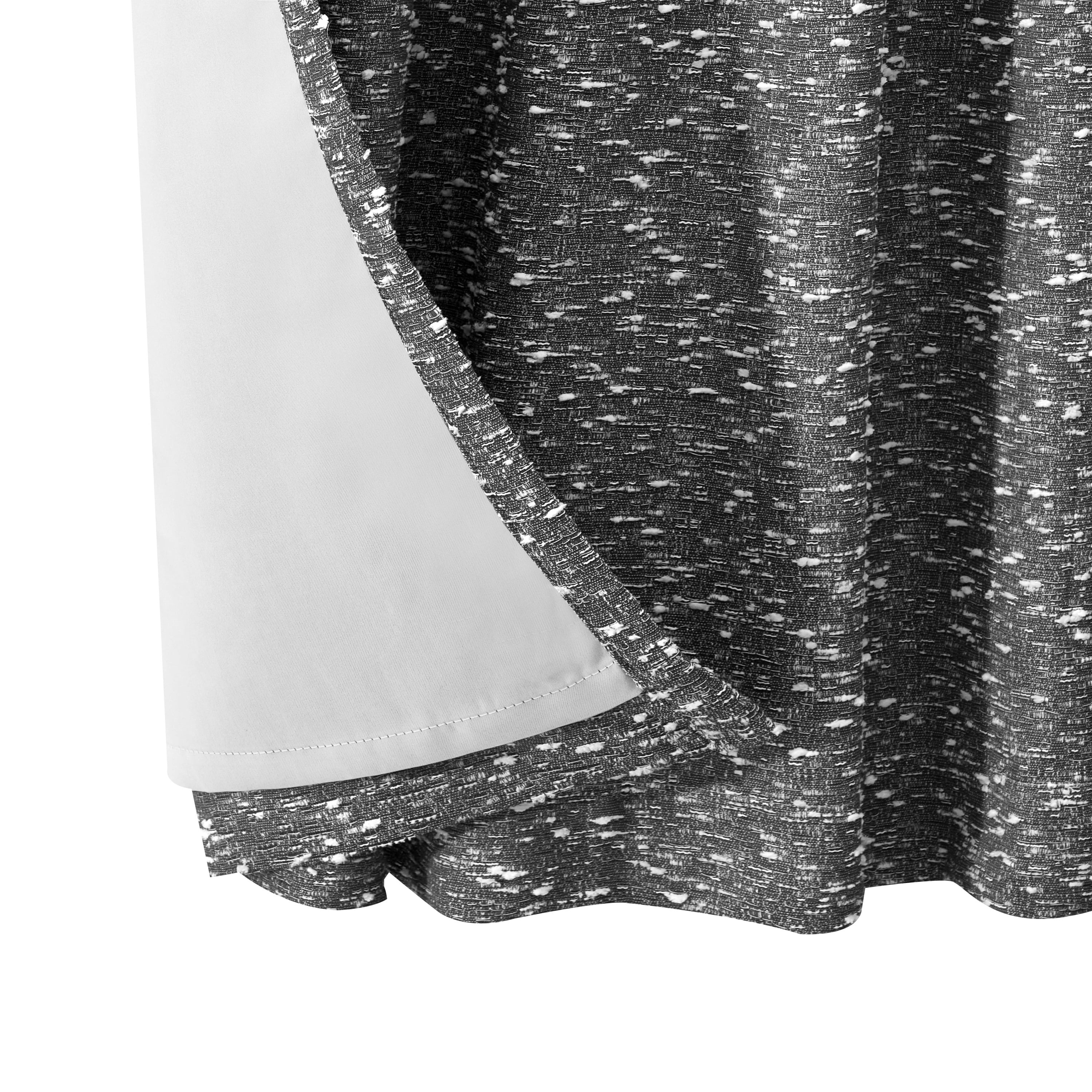 Better Homes & Gardens Boucle Blackout Curtain Panel, 1-Piece, Black, 50" W x 95" L