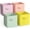 Vibrant/Eclectic, variant on Sorbus Collapsible Cube Fabric Storage Bins (10.5" x 10.5"), 4 Pack, Kids, Nursery Pastel Colors