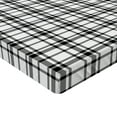 thumbnail image 2 of Ambesonne Plaid Fitted Sheet, Black and White Grid, Twin Size, Black White, 2 of 3