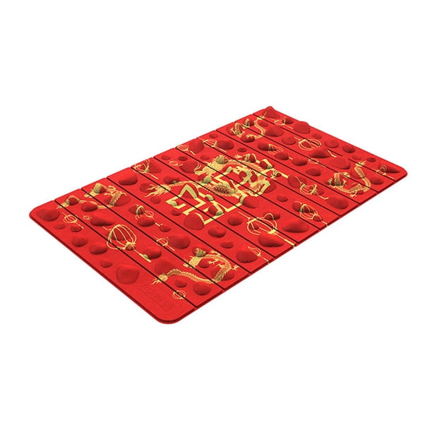 Tabla de presión para de pies, placa para caminar con los dedos del pie, almohadilla de reflexología de EVA plegable, tapete de acupresión para Rojo