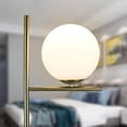 thumbnail image 3 of FanhSbrocade Glass Globe LED Floor Lamp Acrylic Lampshade  for Living Room, Bedroom Office, Energy Saving, E26 Bulb include, 3 of 9