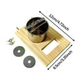 thumbnail image 7 of Bird Perch Feeder Cup Wooden Stand Stainless Steel Bowl Rust Resistant for Parakeets Conures Cockatiels Cage, 7 of 7