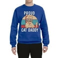 thumbnail image 3 of Proud Cat Daddy Cat Lover Unisex Crewneck Graphic Sweatshirt, Royal, 3X-Large, 3 of 5