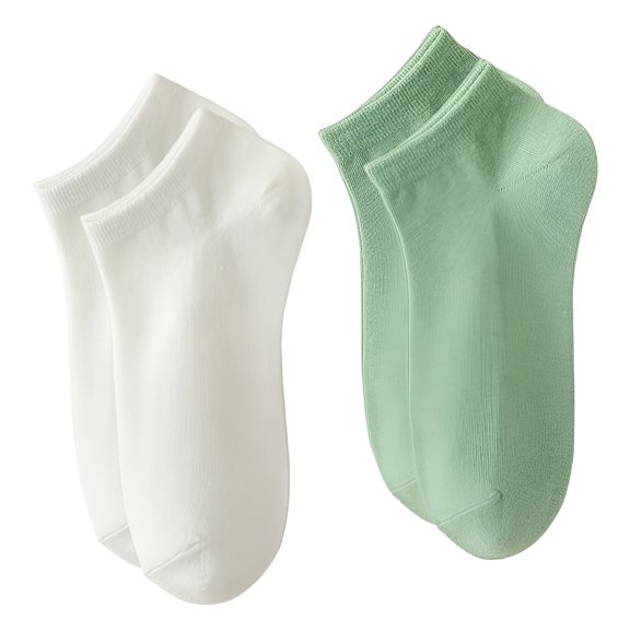 TELOLY 2Pairs Ankle Socks for Women,Women Socks Size 9-11,Cotton Work Socks