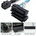 thumbnail image 3 of z Mini SAS SFF-8643 Host 1 to 4 SAS SFF-8482 29Pin Target SAS Disk 6Gbps Data Server Raid Cable 0.5M, 3 of 5
