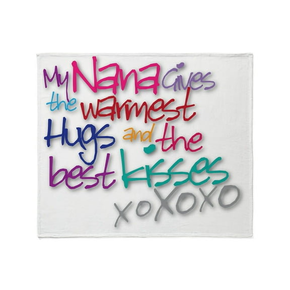 CafePress - Nanas Hugsnkisses Throw Blanket - Soft Fleece Throw Blanket, 50"x60" for All Ages