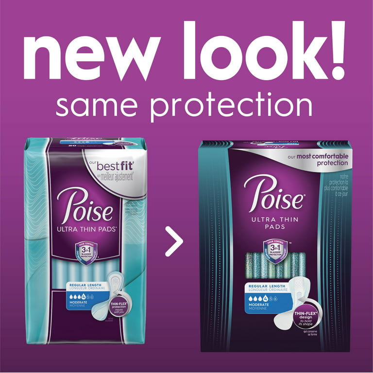 Poise Postpartum Incontinence Pads, Moderate Absorbency, Regular