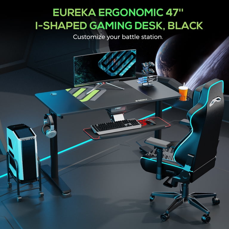 Free Shipping! Eureka Ergonomic 47x23 Inch Computer Desk, Black