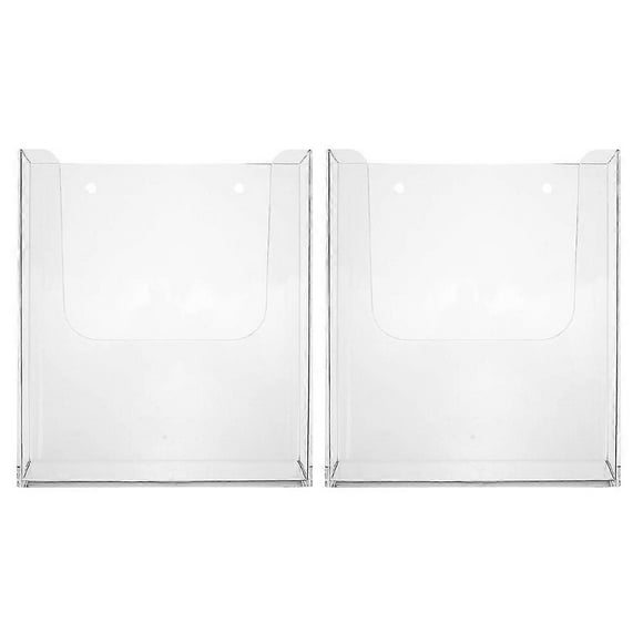 2pcs Acrylic Brochure Holder Wall Mount Flyers Holder Acrylic Magazine Holder Paper Holder Pamphlet Rack For Wall Bookshelf