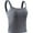 88# 1Pack:Gray, variant on NELEUS Womens Athletic Cropped Tank Top with Built in Bra Camisole for Layer Stretch Wider Strap,Blue,US Size L