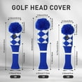 thumbnail image 3 of 3Pcs Knitted Golfing Driver Headcover Golfing Wood Headcover Golfing Club Head Covers Knitted Golfing Club Head Covers, 3 of 18