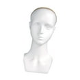 thumbnail image 4 of Cabeza de maniquí calva, ligera, multiusos, soporte para peluca, sombrero, collar Blanco, 4 of 9