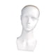 thumbnail image 3 of Cabeza de maniquí calva con soporte para peluca ligero para hombros, busto de cabeza de maniquí, peluca Blanco, 3 of 7