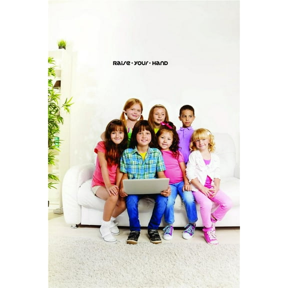 Unique Home Wall Stickers Raise Your H Decal Décor for Bedroom Living Room Nursery - Size: 6 In x 24 In