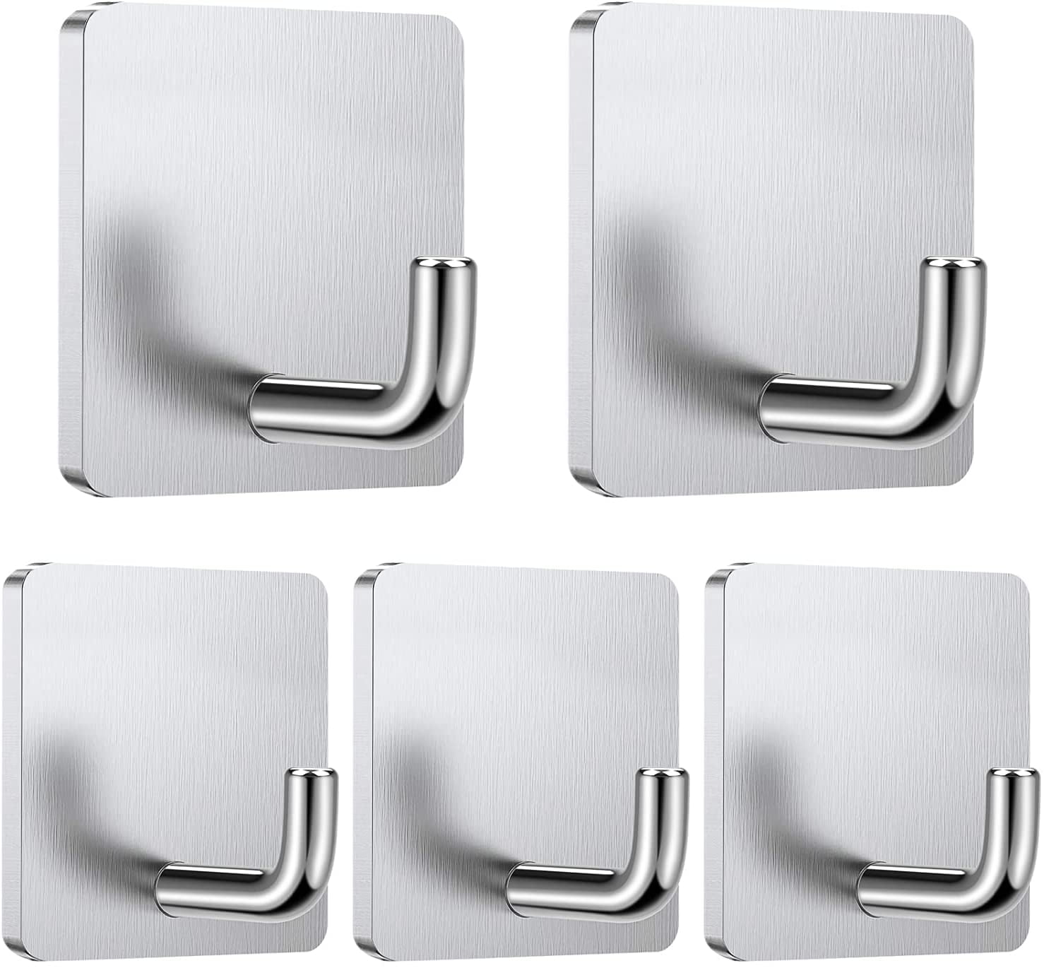 6pcs Self Adhesive Wall Sticky Hooks Key Rack Coat Bathroom Towel Wall Hangers 