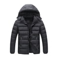 thumbnail image 1 of Men's Puffer Jacket Waterproof Winter Parka jacket Warm Thicken Ski Coat (Black, L), 1 of 6