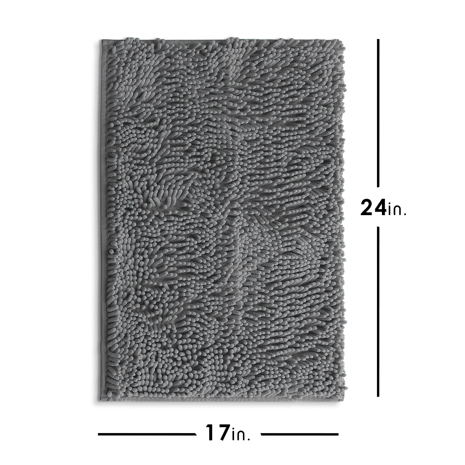 Lammaloe Chenille Bathroom Rugs Non Slip Bath Mat, 17x24 Ultra Absorbent, Bath Mats for Bathroom, Ombre Cream