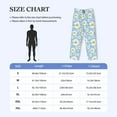 thumbnail image 4 of Kdxio Daisies Flowers Pattern Men's Pajama Pants, Elastic Waist with Drawstring and Pockets, Comfortable Loungewear-Large, 4 of 6