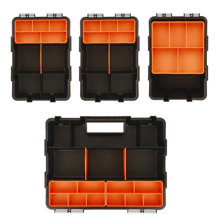 TACTIX 21-Compartment Plastic Portable Small Parts Orgainzer