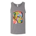 thumbnail image 3 of Neon Lab Dog Lover Shirt | Labrador Dogs Speak To Those Who Listen | Dean Russo Art Animal Lover Mens Tank Top, Heather Grey, Medium, 3 of 6