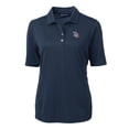 thumbnail image 2 of Women's Cutter & Buck Navy Tampa Bay Rays Americana Logo DryTec Virtue Eco Pique Recycled Polo, 2 of 3